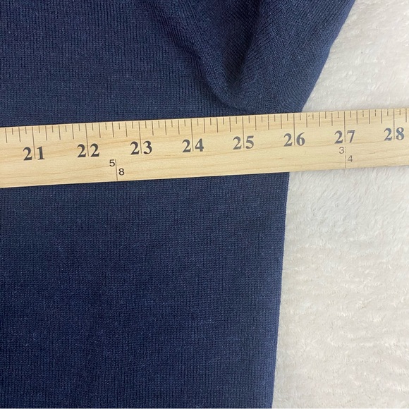 Orvis Mens 100% Merino Wool Sweater Navy Blue V-Neck Pullover Long Sleeve Sz XXL - Picture 7 of 9